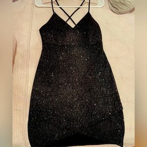 Windsor - Black Shimmery Cocktail Dress - Size L (Junior) fits like a medium